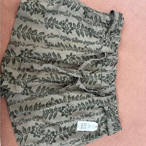 Floral Print Shorts with Tie Waist